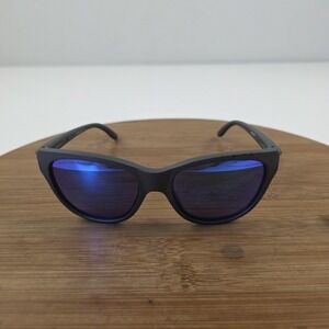 Oakley Hold Out Sunglasses Womens 55-17 Gray Blue Butterfly Polarized Mirrored